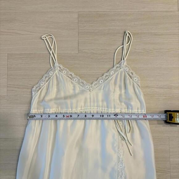 Vintage Givenchy Intimates Silk Blend Night Gown Lace Trim Coquette Whimsy Fairy - Picture 8 of 9